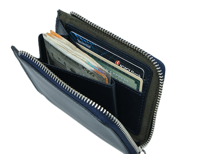 Brooklyn Zipper Wallet 2.0 - Deep Sea Blue