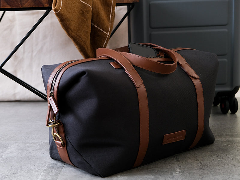 Nicobar Duffle - Charcoal & Tan