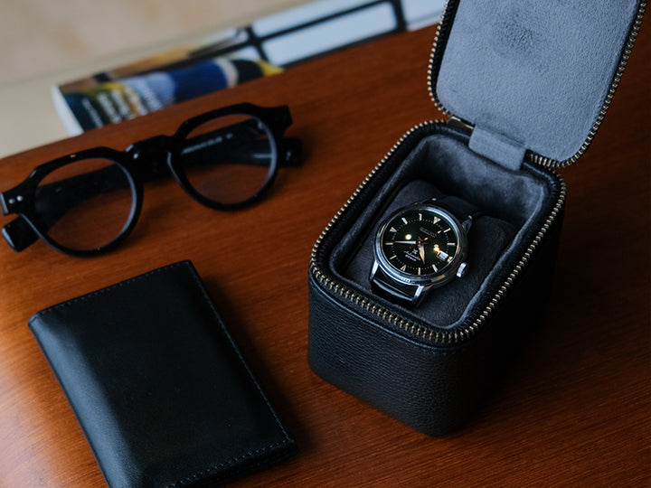 Classic Travel Watch Case - Black