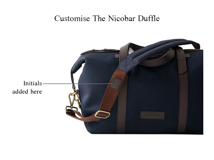 Nicobar Duffle - Oxford Blue & Tan