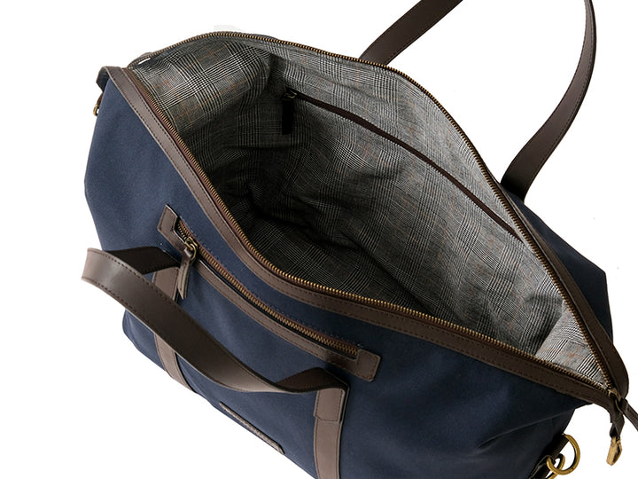 Nicobar Duffle - Oxford Blue & Tan