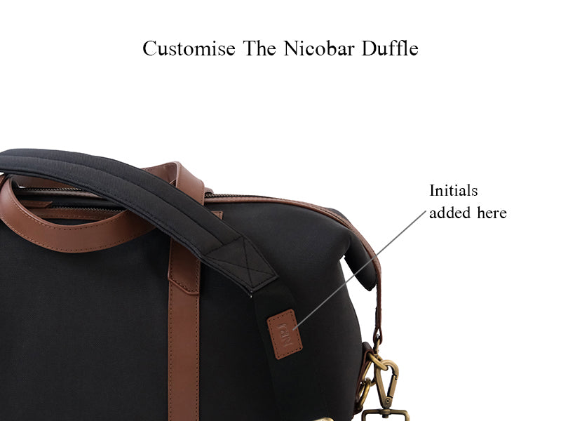 Nicobar Duffle - Charcoal & Tan