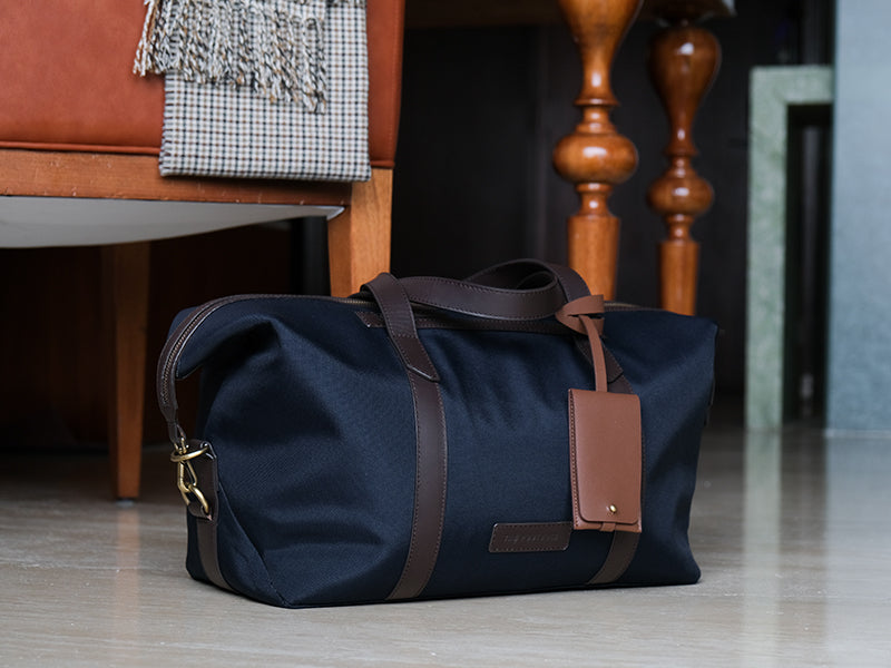 Nicobar Duffle - Oxford Blue & Tan