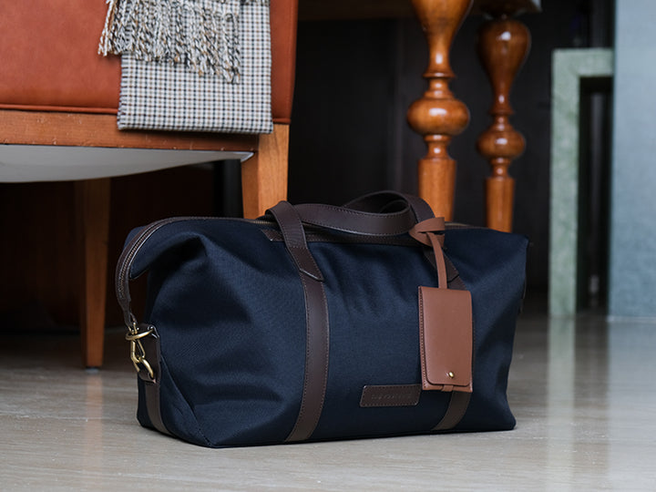 Nicobar Duffle - Oxford Blue & Tan